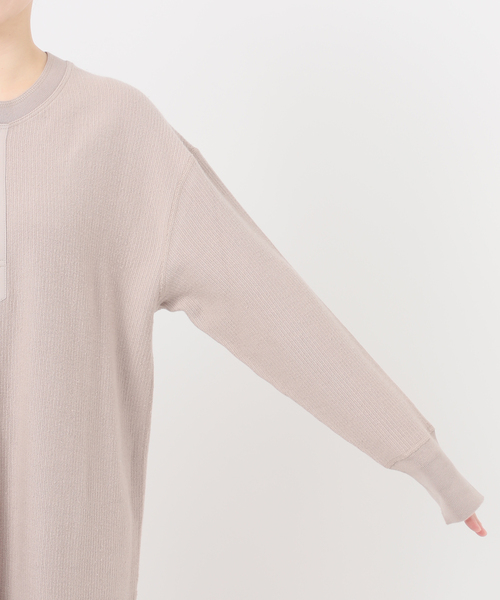 SLOBE IENA（スローブイエナ） ワンピース テレコヘンリーネックカット