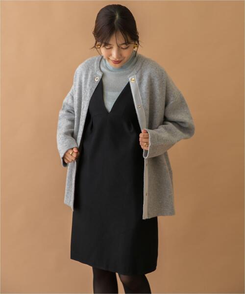 アーバンリサーチ ロッソ（URBAN RESEARCH ROSSO）/F by ROSSO　ハミルトン接結ニットコート コート アウター F by ROSSO ハミルトン接結ニットコート レディース