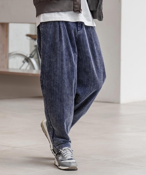 CAMBIO（カンビオ） パンツ mp14288-フェード加工コーデュロイバルーン