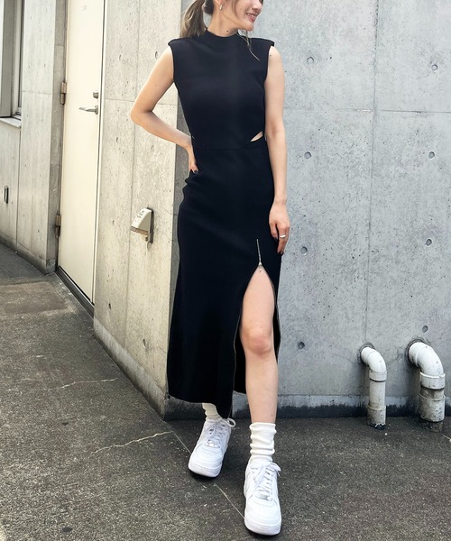 「SPIRALGIRL」 ノースリーブワンピース FREE グリーン レディース_画像5