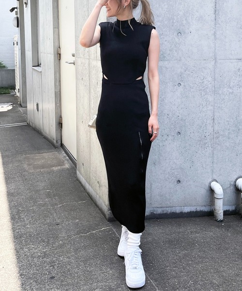 「SPIRALGIRL」 ノースリーブワンピース FREE グリーン レディース_画像6