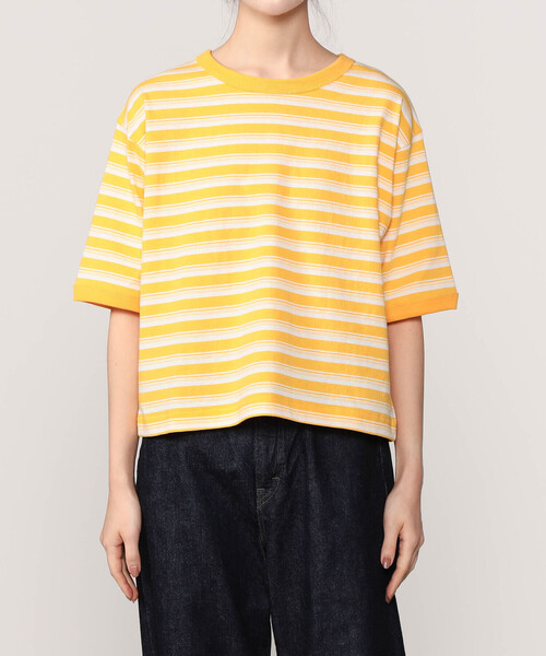 「Bshop」 半袖Tシャツ F イエロー系その他 レディース_画像2