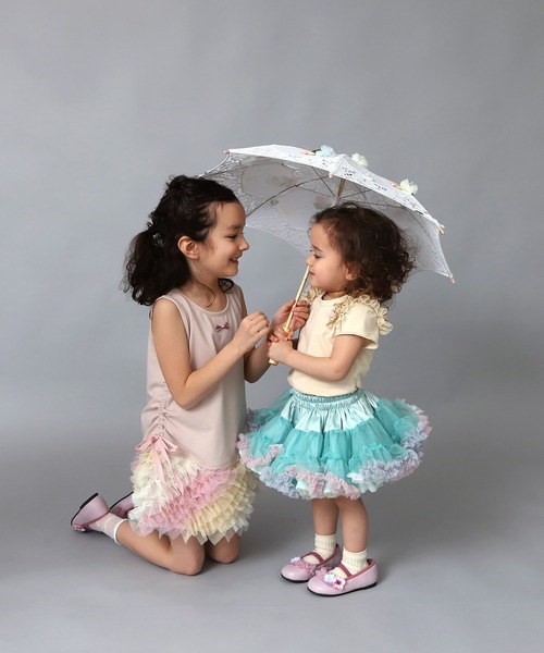 「panpantutu」 「KIDS」ノースリーブワンピース X-LARGE サックスブルー キッズ_画像7