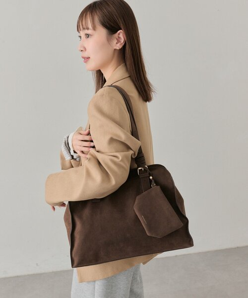 ボストンバッグ 「新色ベージュ/ブラウン2 」「@sktnnm企画」ステッチラインボストンBAG レディース メンズの画像