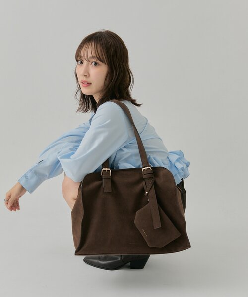ボストンバッグ 「新色ベージュ/ブラウン2 」「@sktnnm企画」ステッチラインボストンBAG レディース メンズの画像