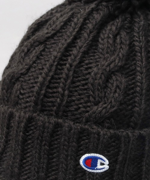 Champion（チャンピオン） ニット帽 ニットキャップ 裏ボア 耳当て付き