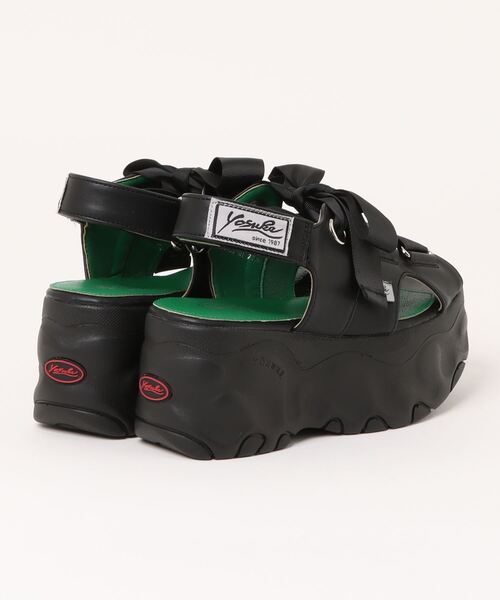 「YOSUKE」 フラットサンダル 23.5 ブラック レディース_画像2