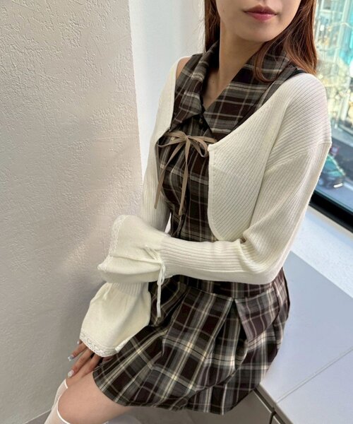 「OLIVE des OLIVE」 ボレロ FREE トップグレー レディース_画像7