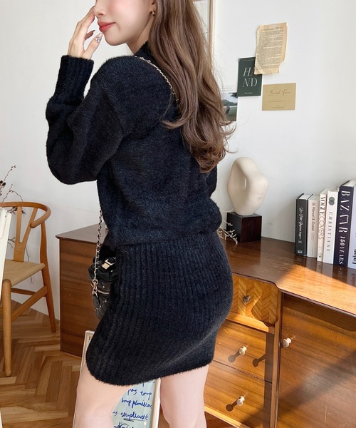 moment+ ニットワンピース M ブラック レディース : ZOZOTOWN Yahoo!店