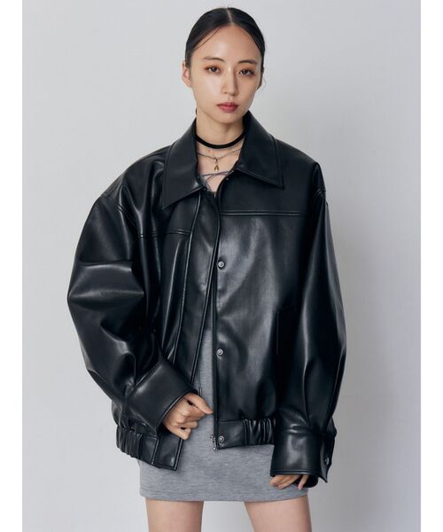 MURUA アウター MURUA（ムルーア） ブルゾン アウター 2WAYカラーフェイクレザー