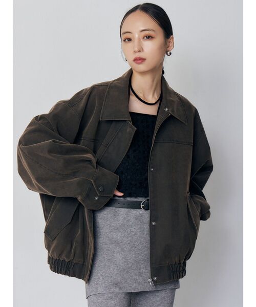 MURUA アウター MURUA（ムルーア） ブルゾン アウター 2WAYカラーフェイクレザー