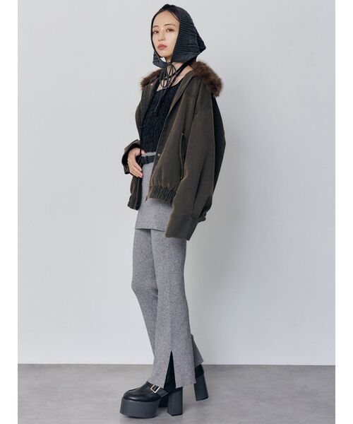 MURUA（ムルーア） ブルゾン アウター 2WAYカラーフェイクレザー