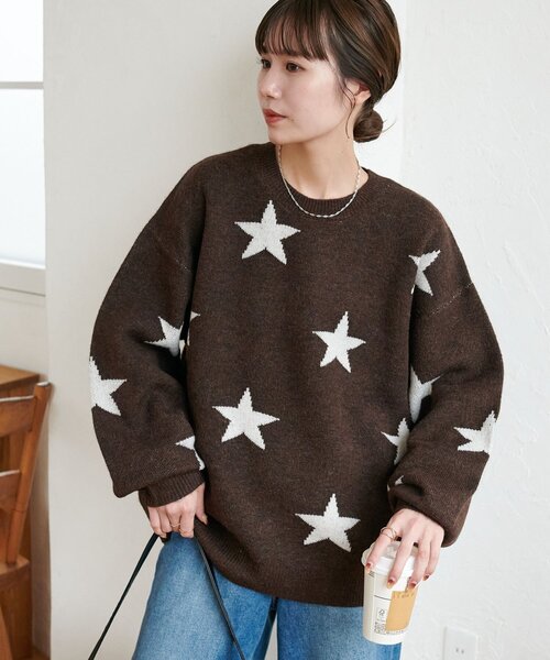 Discoat（ディスコート） ニット セーター 「ユニセックス」星柄
