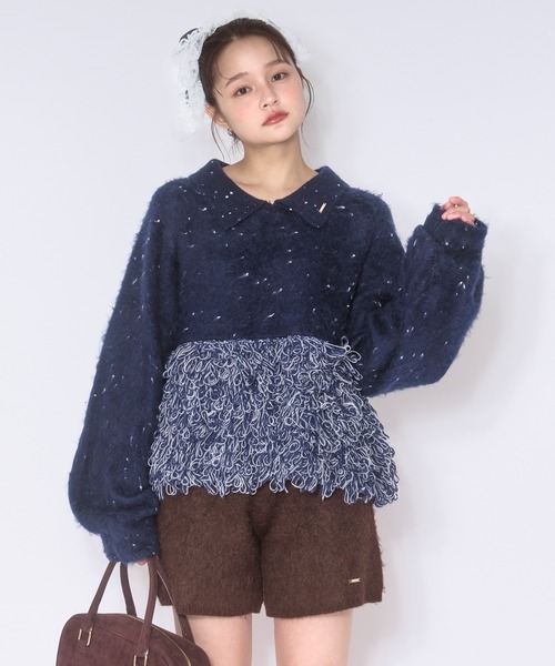 loin nuit ニット セーター loop knit polo / ループニットポロ