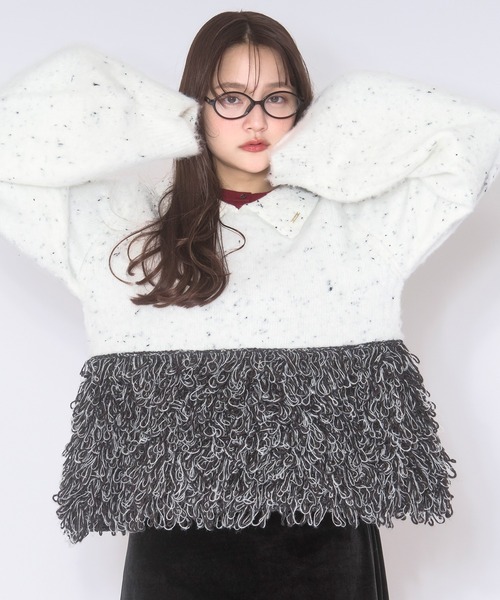 loin nuit loop knit polo / ループニットポロ loin nuit ニット セーター loop knit polo / ループニットポロ