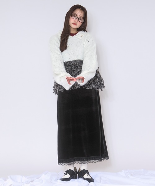 loin nuit ニット セーター loop knit polo / ループニットポロ