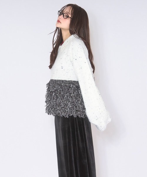 loin nuit ニット セーター loop knit polo / ループニットポロ