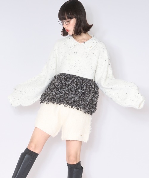 loin nuit ニット セーター loop knit polo / ループニットポロ