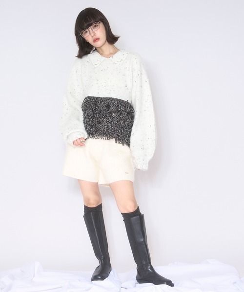 loin nuit ニット セーター loop knit polo / ループニットポロ