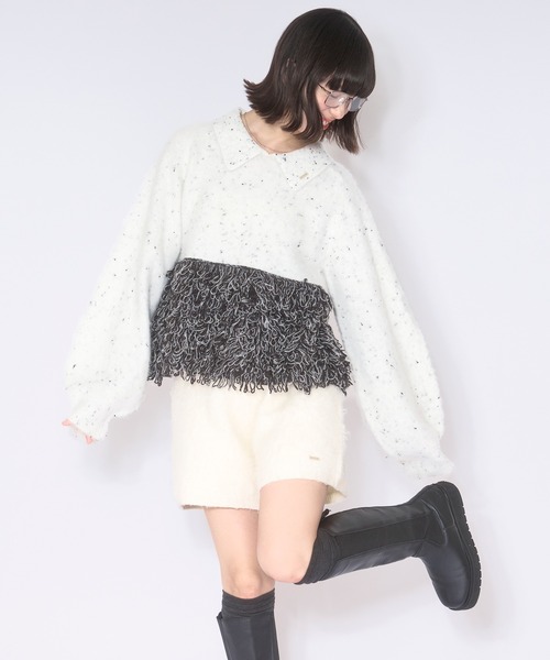 loin nuit ニット セーター loop knit polo / ループニットポロ