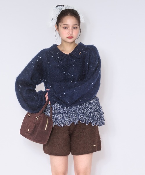 loin nuit ニット セーター loop knit polo / ループニットポロ