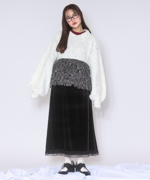 loin nuit ニット セーター loop knit polo / ループニットポロ