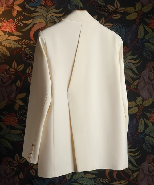 「SMILE ORCHID」 テーラードジャケット L アイボリー レディース_画像2