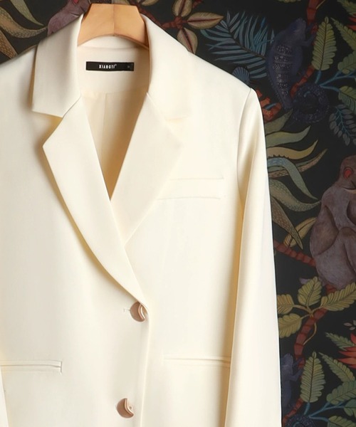 「SMILE ORCHID」 テーラードジャケット L アイボリー レディース_画像3