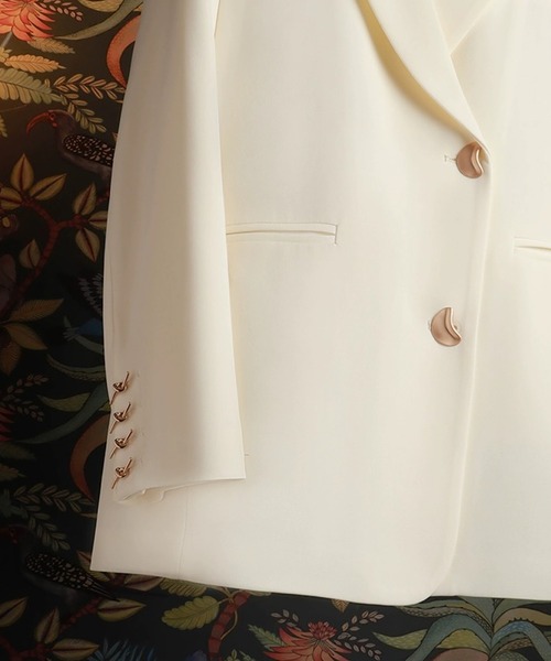 「SMILE ORCHID」 テーラードジャケット L アイボリー レディース_画像5