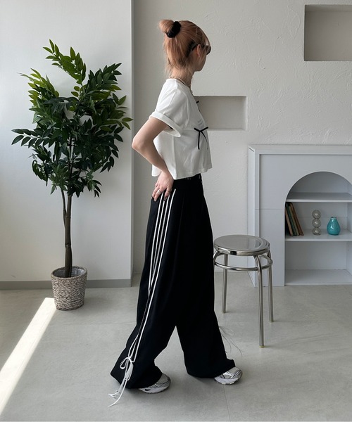 「sedacle girl」 スラックス MEDIUM ブラック レディース_画像9