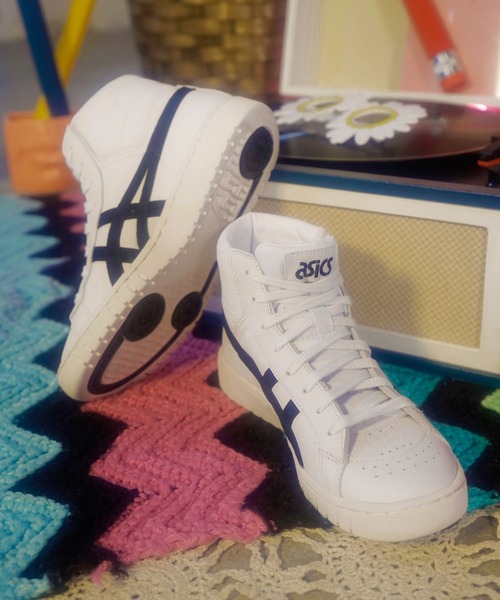 ASICS（アシックス） ハイカットスニーカー 24.5 ホワイト×ブラック