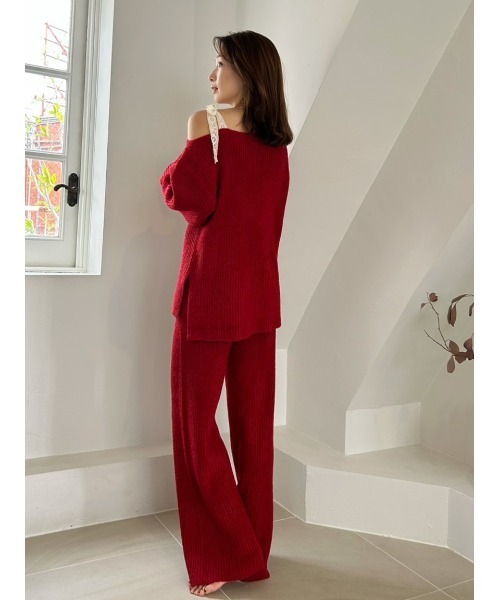 SNIDEL HOME パジャマ ルームウェア リボンセットアップ レディース