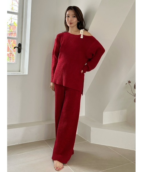 SNIDEL HOME パジャマ ルームウェア リボンセットアップ レディース