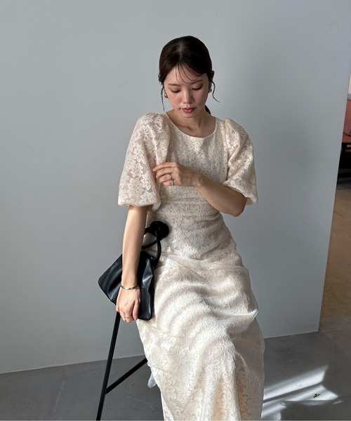 「feepur」 半袖ワンピース SMALL アイボリー レディース_画像4