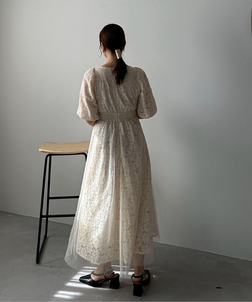 「feepur」 半袖ワンピース SMALL アイボリー レディース_画像7