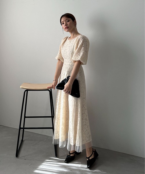 「feepur」 半袖ワンピース SMALL アイボリー レディース_画像8