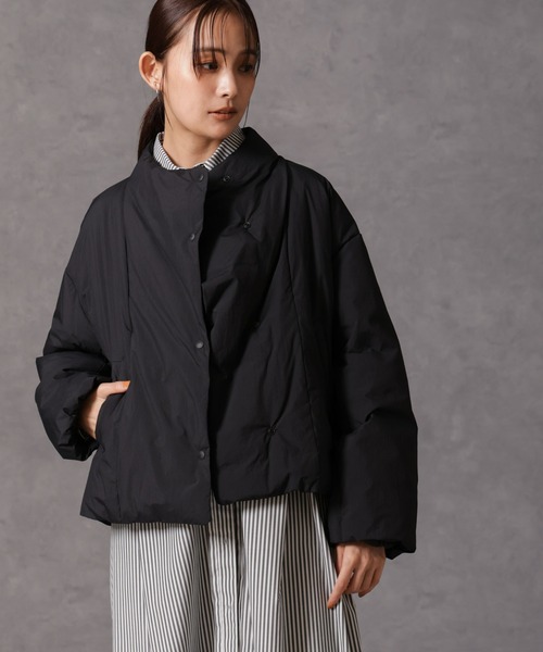 美品 ナノユニバース リモンタ ダウンジャケット ラクーンファー 36 ブラック NANO universe（ナノ・ユニバース） ダウンジャケット M ブラック