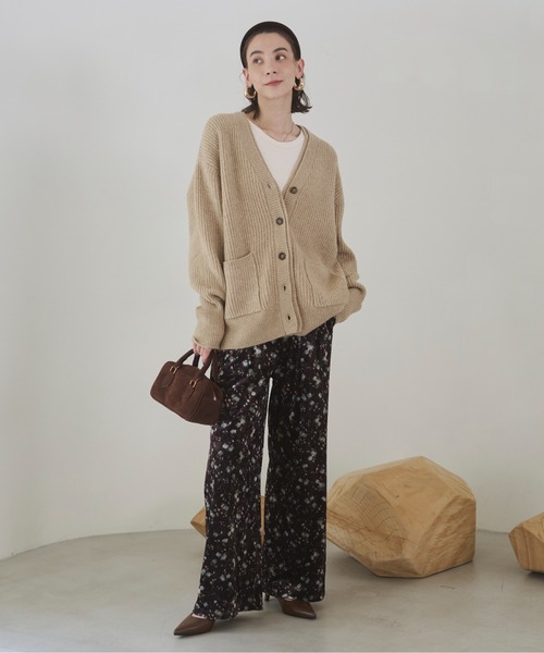 「ANGIE」 ニットカーディガン FREE ダークブラウン レディース_画像2