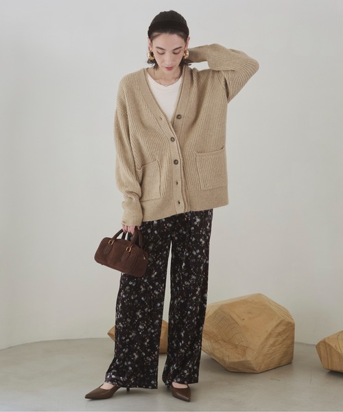 ANGIE ニットカーディガン FREE ダークブラウン レディース : ZOZOTOWN