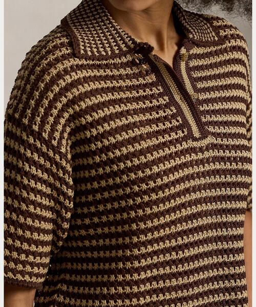 POLO ポロラルフローレン ニット　ポロシャツ　ストライプ POLO RALPH LAUREN（ポロ・ラルフローレン） ニット セーター