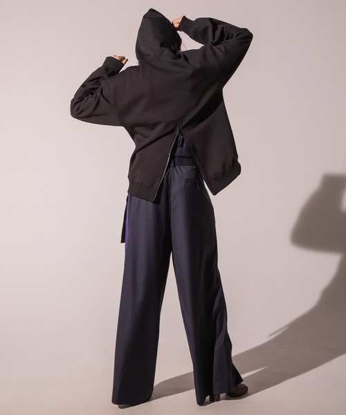 「AULA AILA」 プルオーバーパーカー 0 オフホワイト レディース_画像4