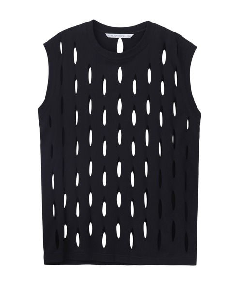 tシャツ SLASHED JERSEY SLEEVELESS TOP メンズ