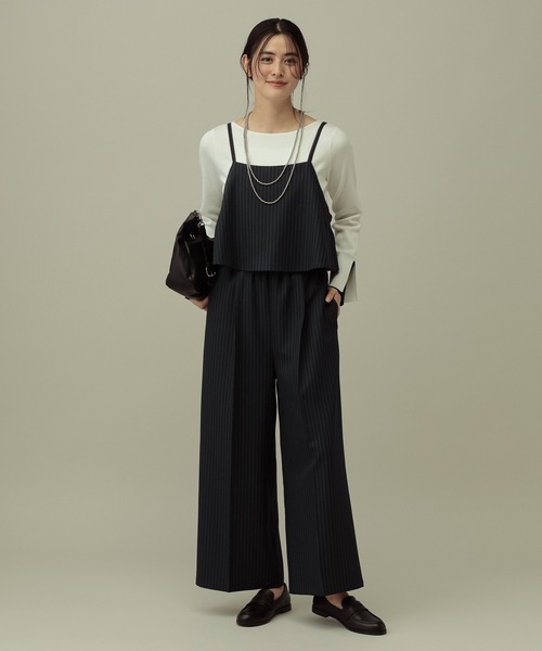 LUDLOW ブラックサロペット・オーバーオール　ラドロー LAKOLE（ラコレ） サロペット オーバーオール 「セレモニー／卒入式に
