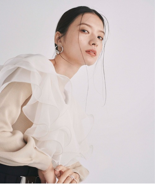 「FRAY I.D」 長袖ニット FREE モカ レディース_画像2