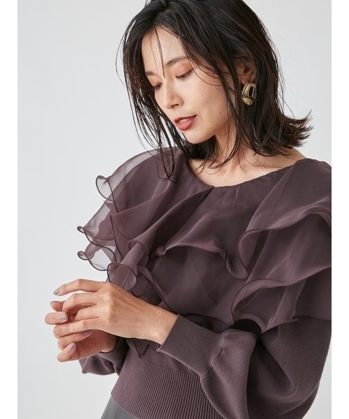 「FRAY I.D」 長袖ニット FREE モカ レディース_画像4