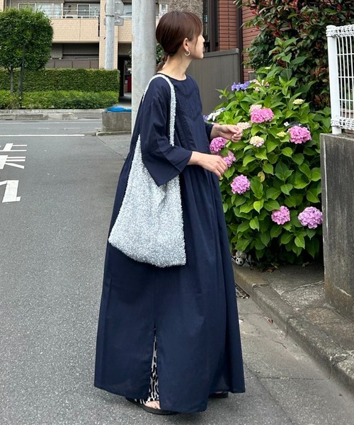 「notch.」 7分袖ワンピース M ブラック レディース_画像5