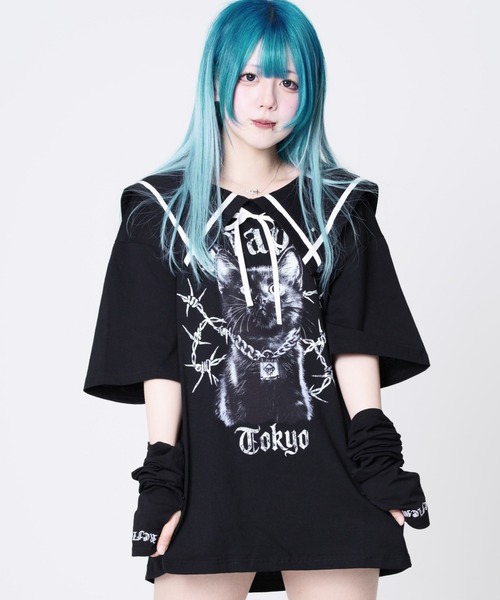 TRAVAS TOKYO プードル BIG Tシャツ ブラック TRAVAS TOKYO（トラバストーキョー） tシャツ 「TRAVAS TOKYO/トラバス