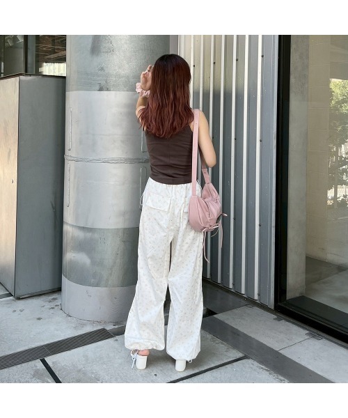 ゾゾ様 パンツ 花柄ドローストリングパンツ レディース : ZOZOTOWN Yahoo!店