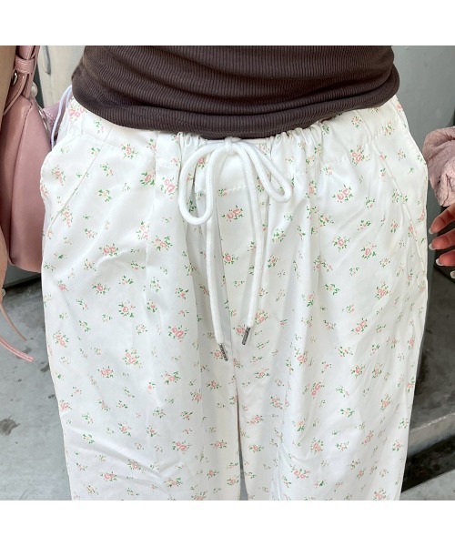 パンツ 花柄ドローストリングパンツ レディース : ZOZOTOWN Yahoo!店