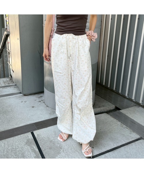 ゾゾ様 パンツ 花柄ドローストリングパンツ レディース : ZOZOTOWN Yahoo!店